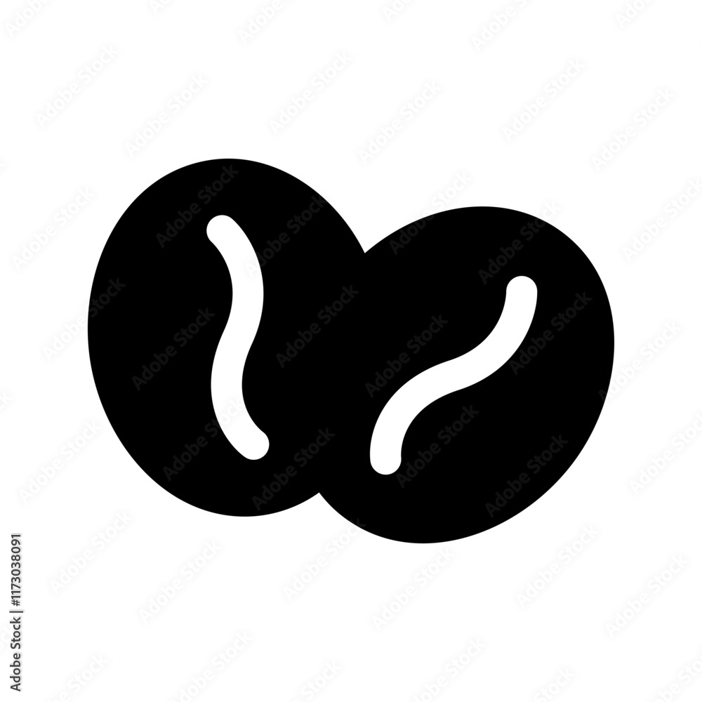 The coffee bean icon isolated on a white background vector illustration The coffee bean icon isolated on a white background vector illustration