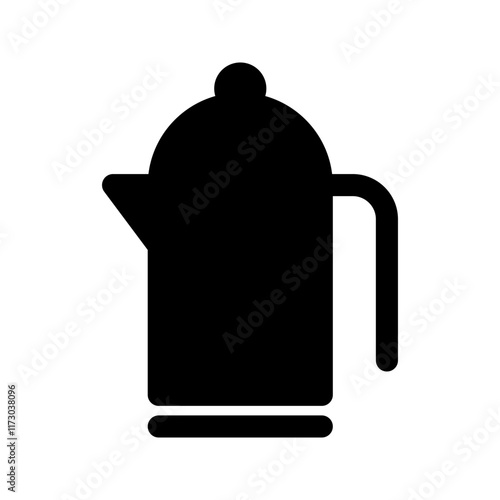 Electric kettle icon, beverage, drink, vector illustration