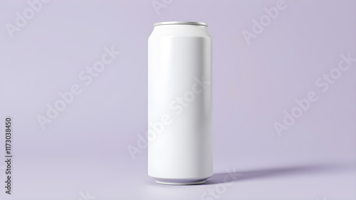White large tall beer or soda aluminum can mockup. generative AI