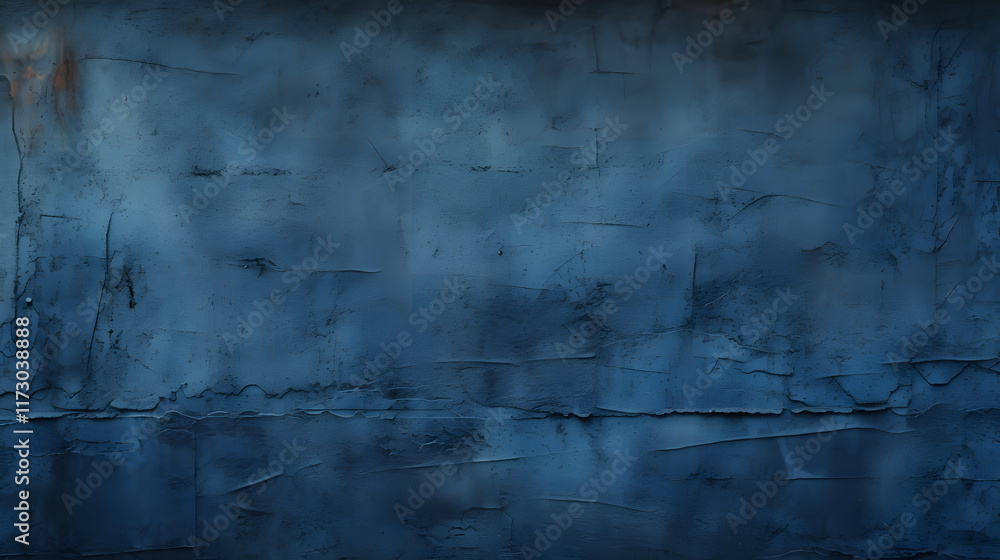 Obraz premium Digital retro dark blue textured graphics poster background
