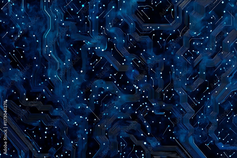 Abstract close-up of a glowing blue digital circuit board, showcasing intricate connections and technological design on a black background.
Abstract close-up of a glowing blue digital circuit board, showcasing intricate connections and technological design on a black background.