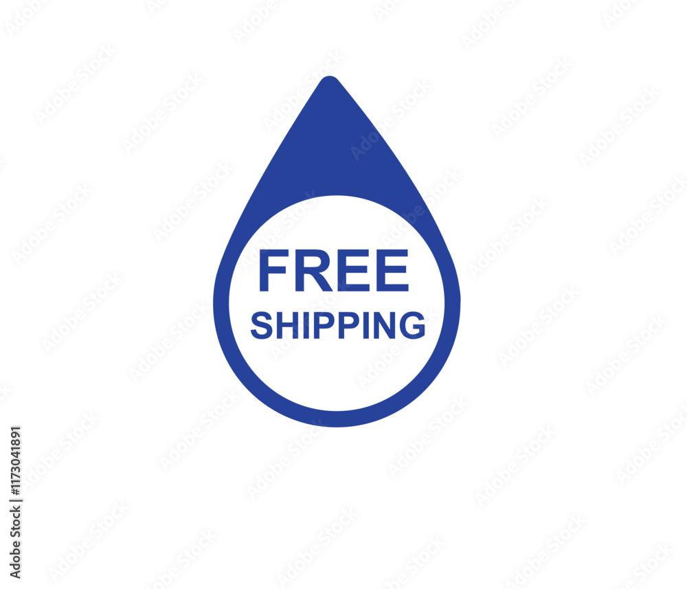 Vector illustration free shipping label. Modern dynamic sales banner Vector illustration free shipping label. Modern dynamic sales banner