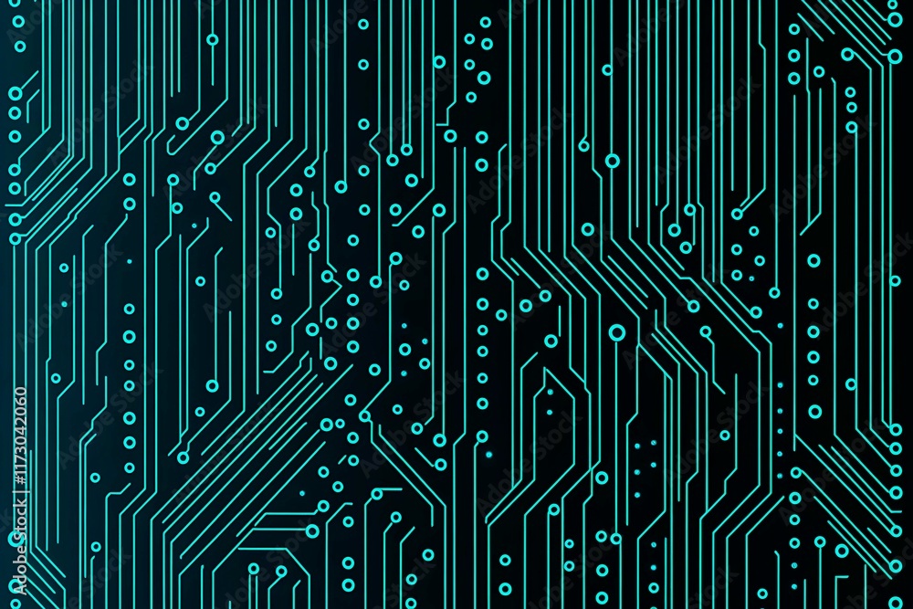 Abstract close-up of a glowing blue digital circuit board, showcasing intricate connections and technological design on a black background.
Abstract close-up of a glowing blue digital circuit board, showcasing intricate connections and technological design on a black background.