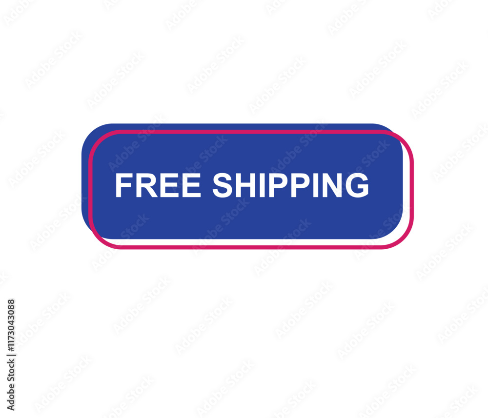 Vector illustration free shipping label. Modern dynamic sales banner Vector illustration free shipping label. Modern dynamic sales banner