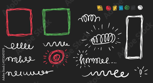 Hand-Drawn Doodle Scribbles & Frames Animated Loop Elements.

