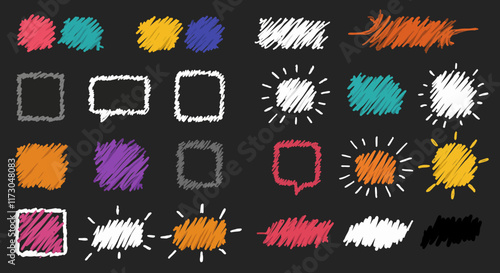 Hand-Drawn Doodle Scribbles & Frames Animated Loop Elements.

