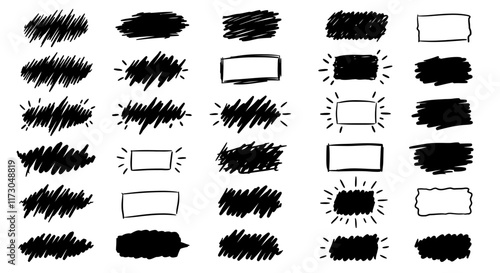 Hand-Drawn Doodle Scribbles & Frames Animated Loop Elements.

