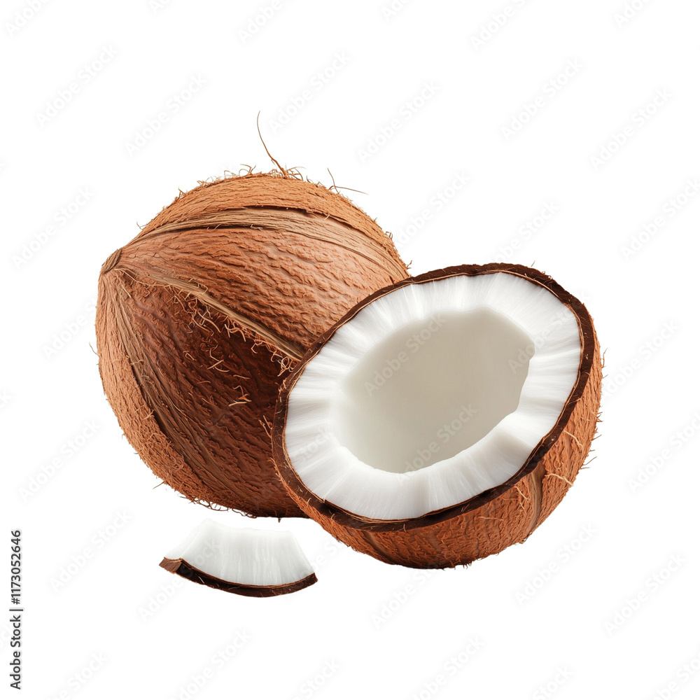 coconut on white coconut on white