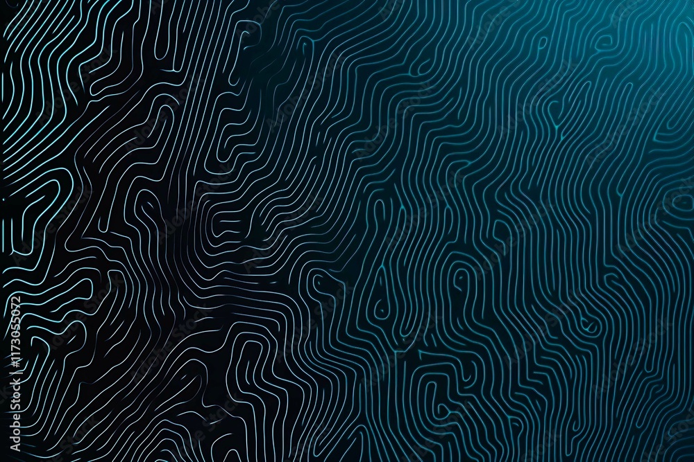 Obraz premium Abstract close-up of a glowing blue digital circuit board, showcasing intricate connections and technological design on a black background. 