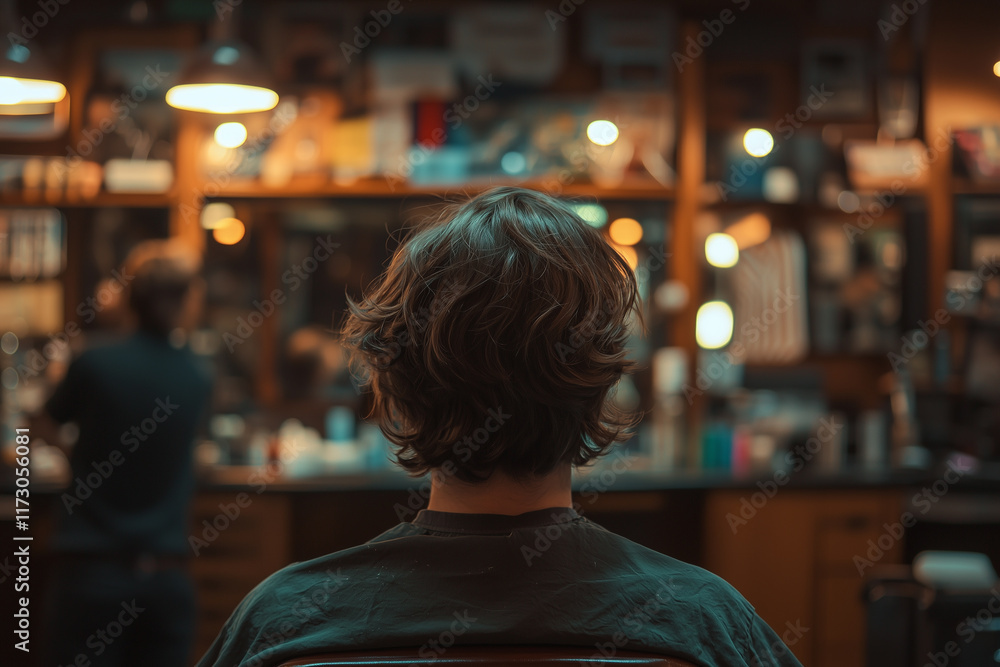 Fototapeta premium Relaxing Moment at the Barber Shop