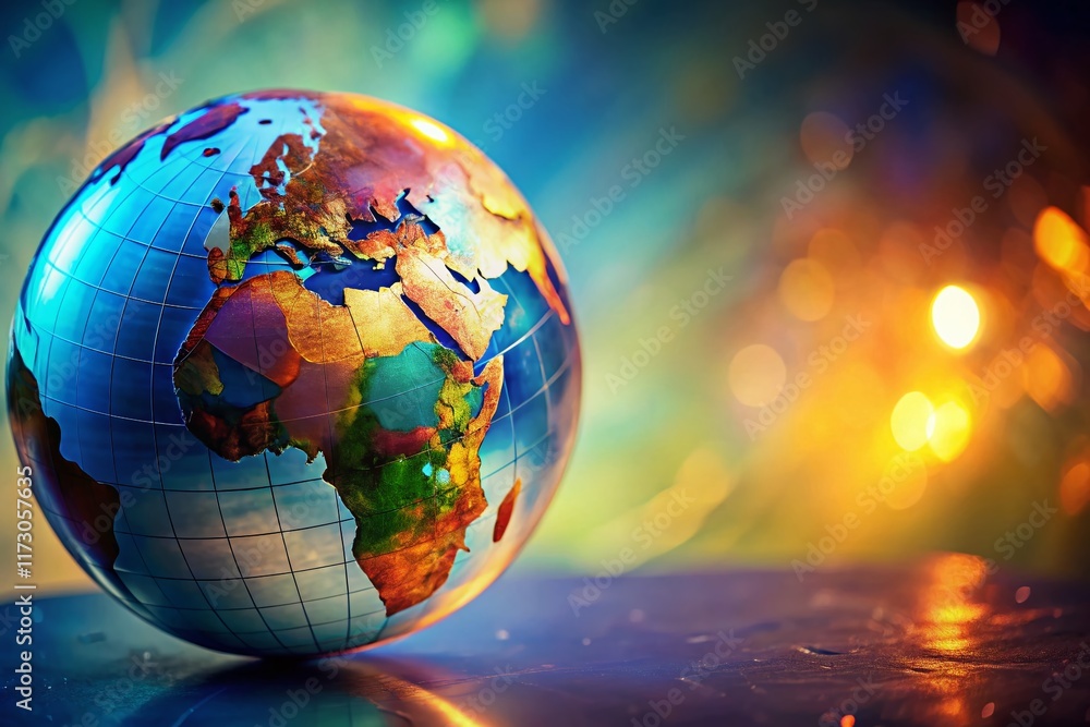 Abstract Earth Globe Wallpaper: 3D Rotating Planet Background for Digital Design Abstract Earth Globe Wallpaper: 3D Rotating Planet Background for Digital Design