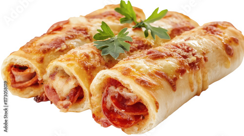 Wallpaper Mural pizza roll isolated on white transparent background Torontodigital.ca