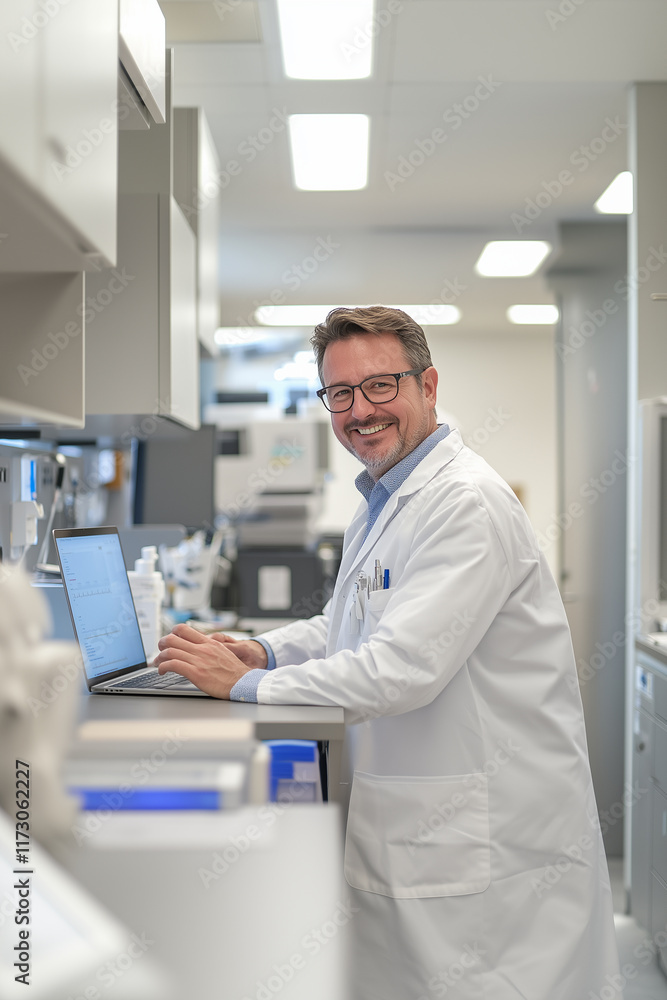 Portrait of a Lab Technician in Action Portrait of a Lab Technician in Action