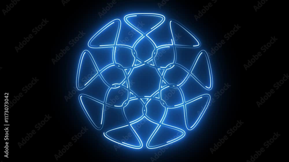 A glowing neon mandala icon featuring intricate geometric patterns with vibrant hues of blue, pink, and purple. Its symmetrical design radiates energy, combining spiritual symbolism with modern. A glowing neon mandala icon featuring intricate geometric patterns with vibrant hues of blue, pink, and purple. Its symmetrical design radiates energy, combining spiritual symbolism with modern.