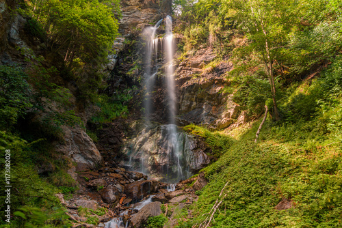 Stream from the Kesselfall at the Finsterbachfall in Austria photo