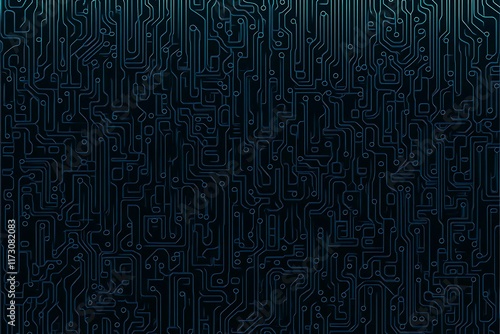 Wallpaper Mural Abstract close-up of a glowing blue digital circuit board, showcasing intricate connections and technological design on a black background.
 Torontodigital.ca