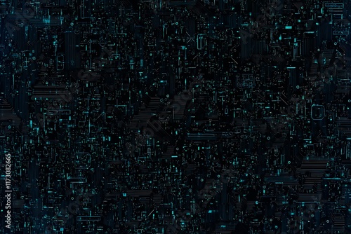 Wallpaper Mural Abstract close-up of a glowing blue digital circuit board, showcasing intricate connections and technological design on a black background.
 Torontodigital.ca