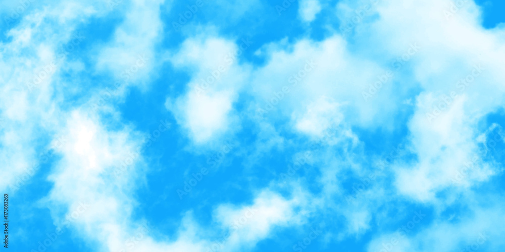 Sky Nature Landscape Background, Sky background with white fluffy clouds, blue sky with clouds, Light sky blue shades watercolor background. Sky Nature Landscape Background, Sky background with white fluffy clouds, blue sky with clouds, Light sky blue shades watercolor background.