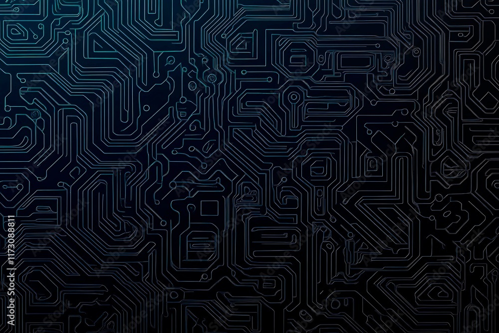 Abstract close-up of a glowing blue digital circuit board, showcasing intricate connections and technological design on a black background.
Abstract close-up of a glowing blue digital circuit board, showcasing intricate connections and technological design on a black background.