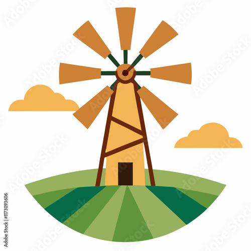 windmill in the field