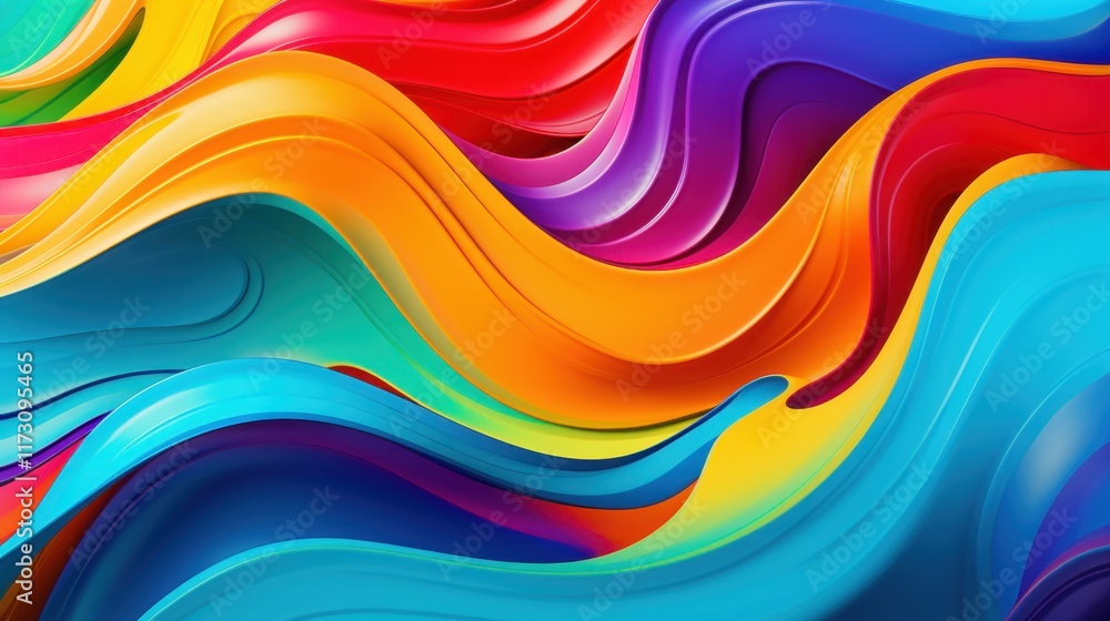 Vibrant Rainbow Swirls Abstract Colorful Background Design Vibrant Rainbow Swirls Abstract Colorful Background Design