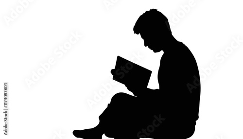 Engaging in a world of imagination while reading quietly in a minimalistic space during sunset hours
