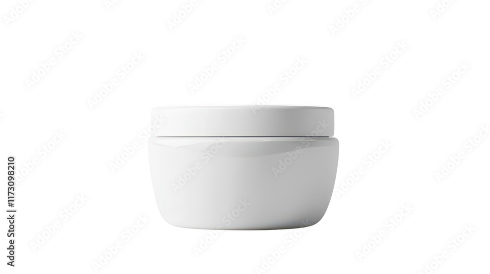 Minimalist White Jar Container for Cosmetics or Skincare Products Minimalist White Jar Container for Cosmetics or Skincare Products