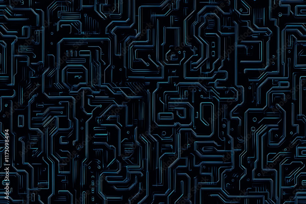 Abstract close-up of a glowing blue digital circuit board, showcasing intricate connections and technological design on a black background.
Abstract close-up of a glowing blue digital circuit board, showcasing intricate connections and technological design on a black background.