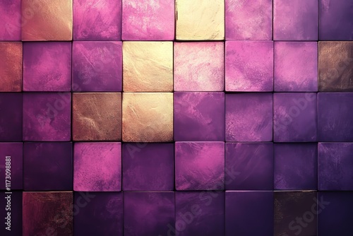 Soft gold violet gradient background, holographic patterns texture, social media post, modern layout, Generative AI