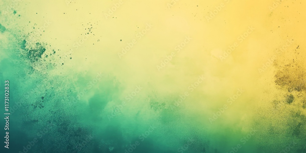 Fototapeta premium Pastel yellow green gradient background, holographic patterns texture, desktop wallpaper, vibrant tones, Generative AI