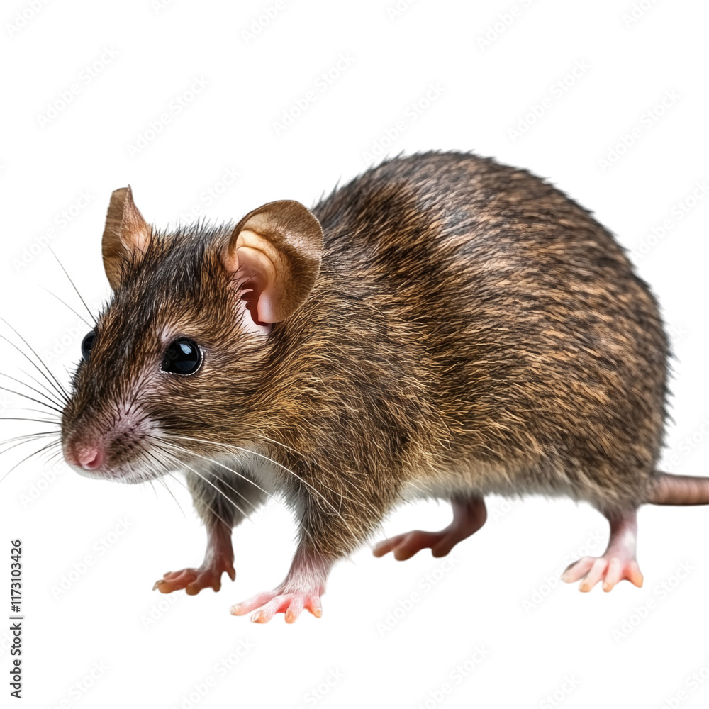 rat standing isolated on white transparent background rat standing isolated on white transparent background