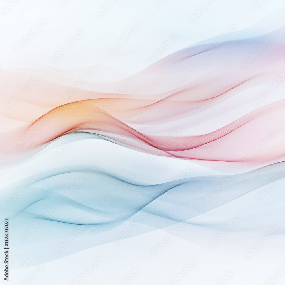Abstract flowing waves in soft pastel colors create a calming visual experience in a serene setting Abstract flowing waves in soft pastel colors create a calming visual experience in a serene setting