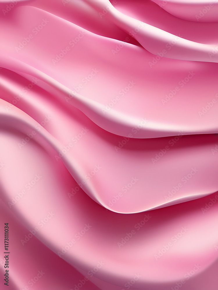 Fototapeta premium Beautiful luxury 3D modern abstract neon pink background composed of waves with light digital effect.