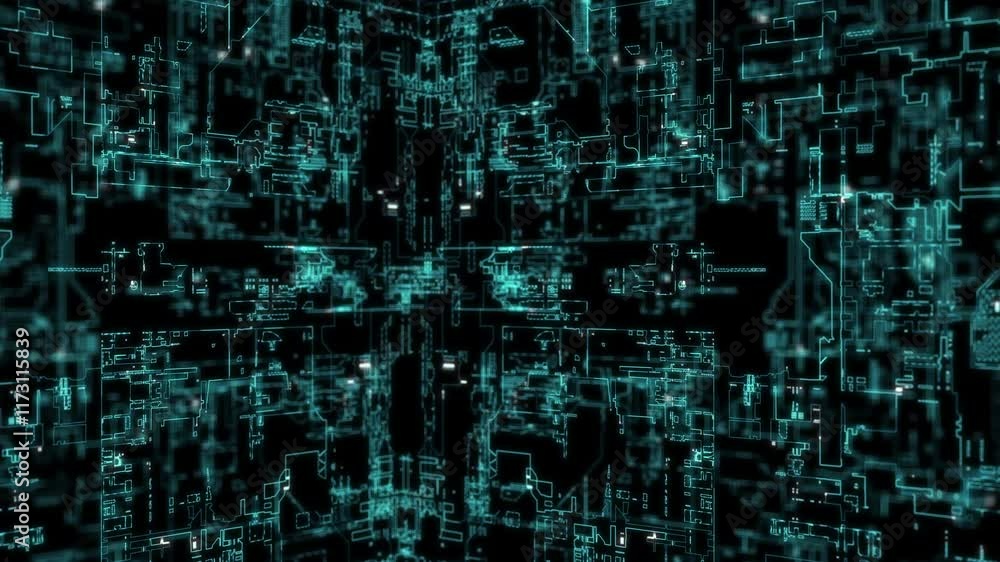 A futuristic, digitally generated abstract motion matrix in a cyber environment, showcasing big data analytics and AI simulation, perfect for use as a digital background in motion videos. A futuristic, digitally generated abstract motion matrix in a cyber environment, showcasing big data analytics and AI simulation, perfect for use as a digital background in motion videos.