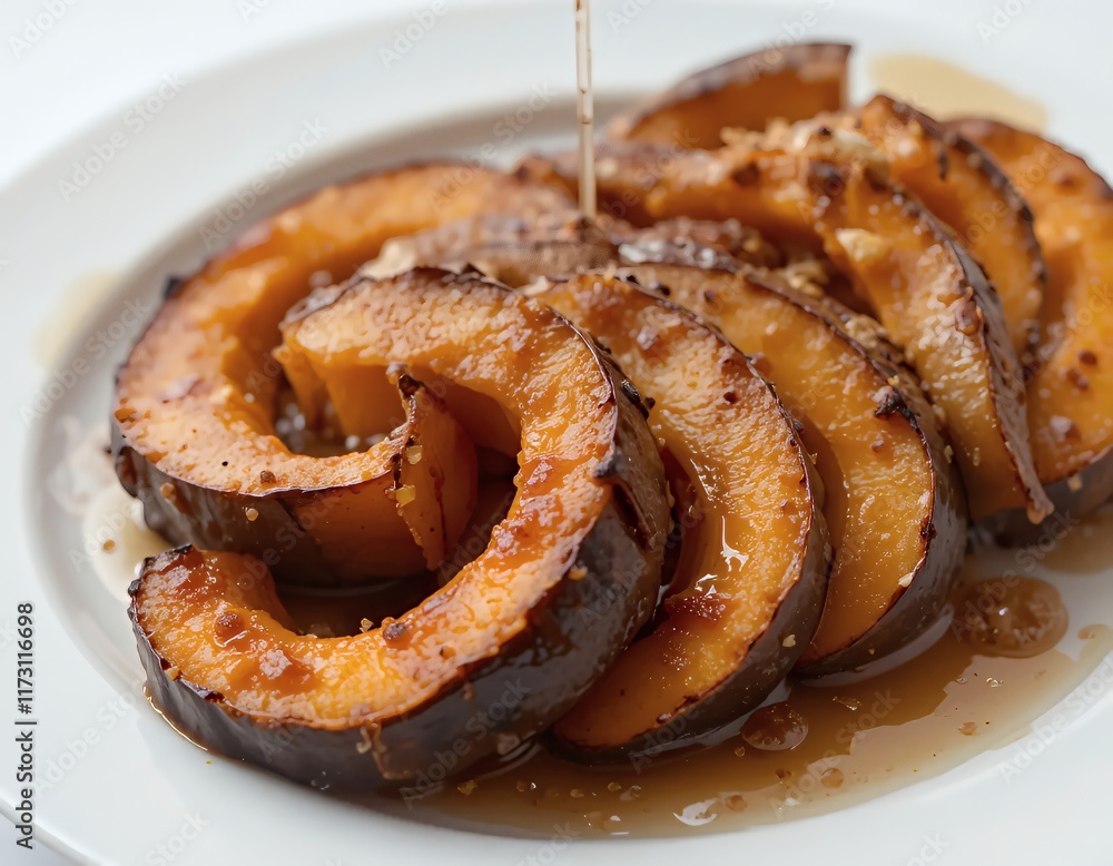 Roasted Butternut Squash Slices with Honey Glaze Roasted Butternut Squash Slices with Honey Glaze