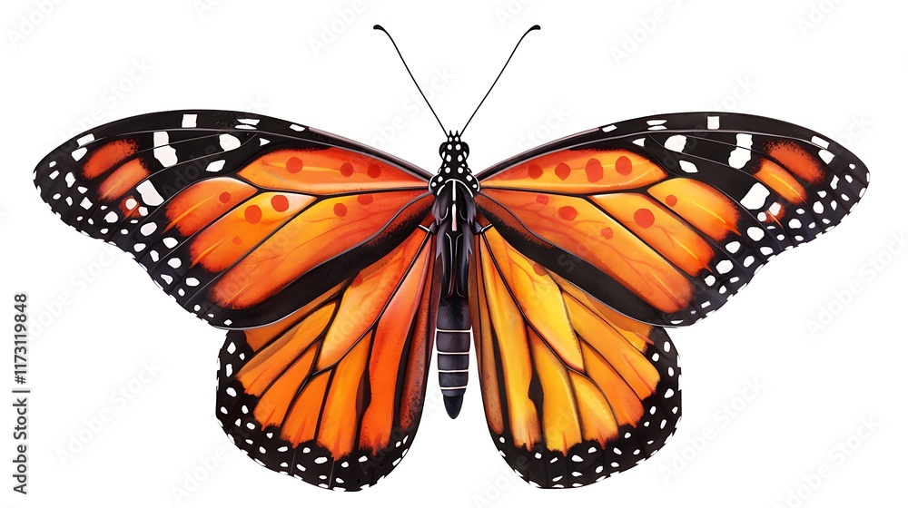 Fototapeta premium butterfly outline landing on flower