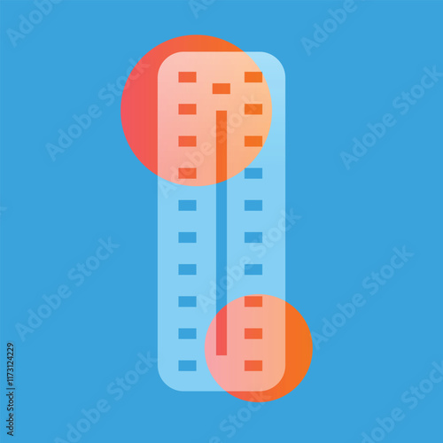 Contraception pills glassmorphism illustration. Transparency blur elements. Ui layered design.