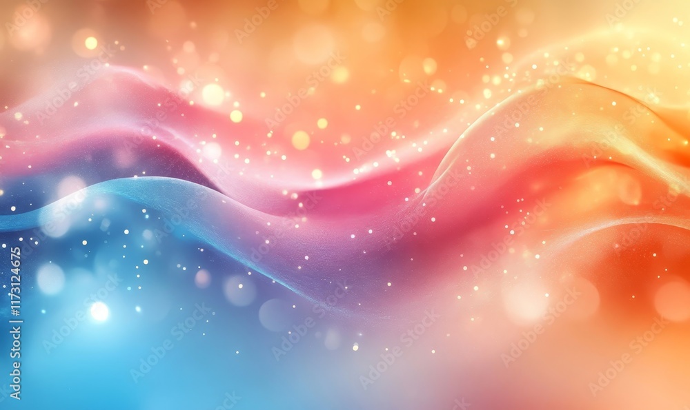 Obraz premium Abstract Soft Color Light Flow, Generative AI