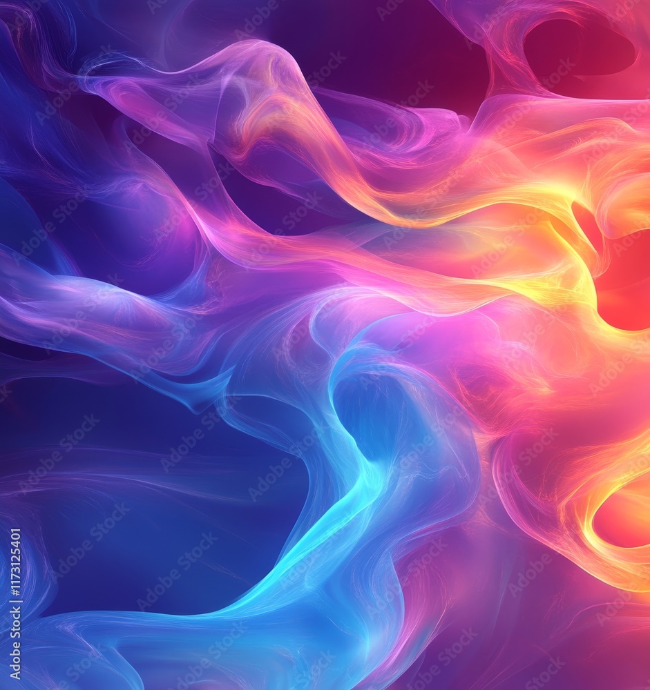 Neon Color Fluid Background, Generative AI Neon Color Fluid Background, Generative AI
