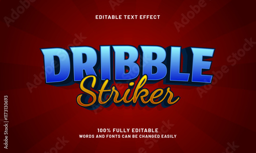 dribble striker editable text effects with a game and football theme