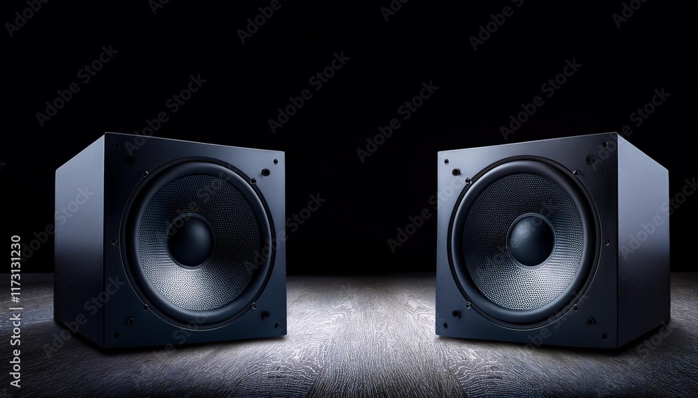 Fototapeta premium audio speaker isolated on white