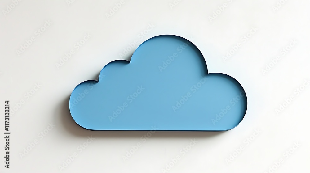 Silhouette of a cloud on a white background Silhouette of a cloud on a white background