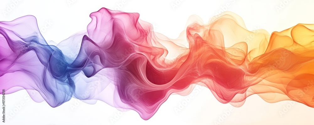 Colorful 3D Digital Gradient Waves, Generative AI Colorful 3D Digital Gradient Waves, Generative AI