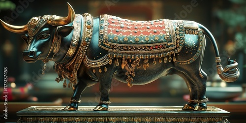 Sacred Nandi Bull: A Symbol of Strength and Devotion photo