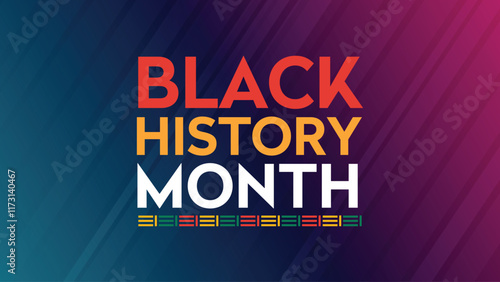 Black History Month Gradient Banner Background Design Vector