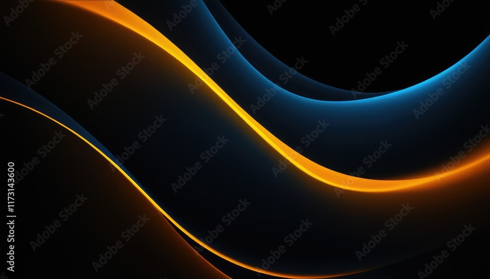 Fototapeta premium Abstract orange wave background design 7