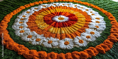 Republic Day Rangoli: A Floral Tricolor Symphony photo