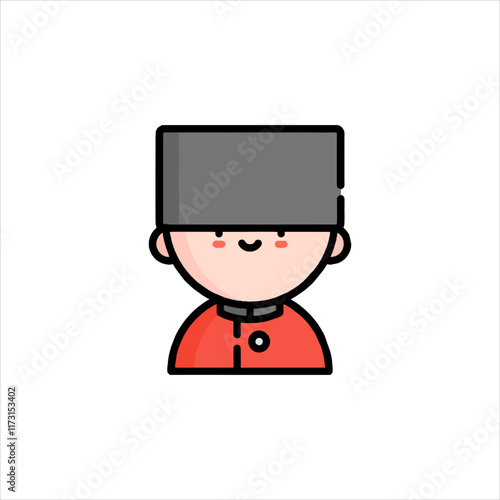 set of funny cartoon superhero
