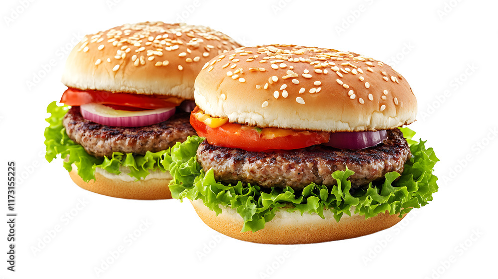 Raw hamburger patties isolated on transparent background
Raw hamburger patties isolated on transparent background