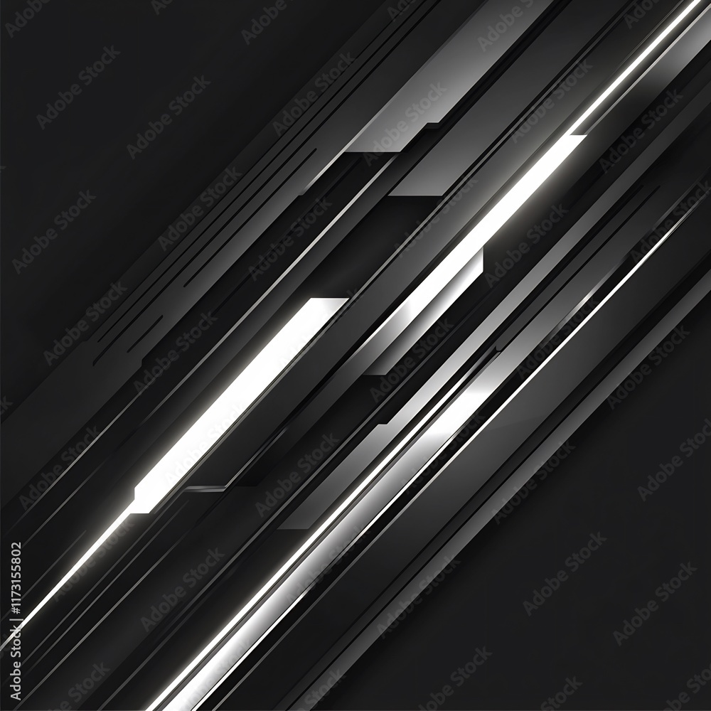Abstract Dark Grey and Silver Diagonal Lines Tech Background Abstract Dark Grey and Silver Diagonal Lines Tech Background